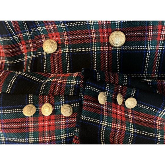 VTG Pendleton Tartan Suit Skirt Double Breasted Blazer Plaid Wool USA Large - Picture 9 of 9